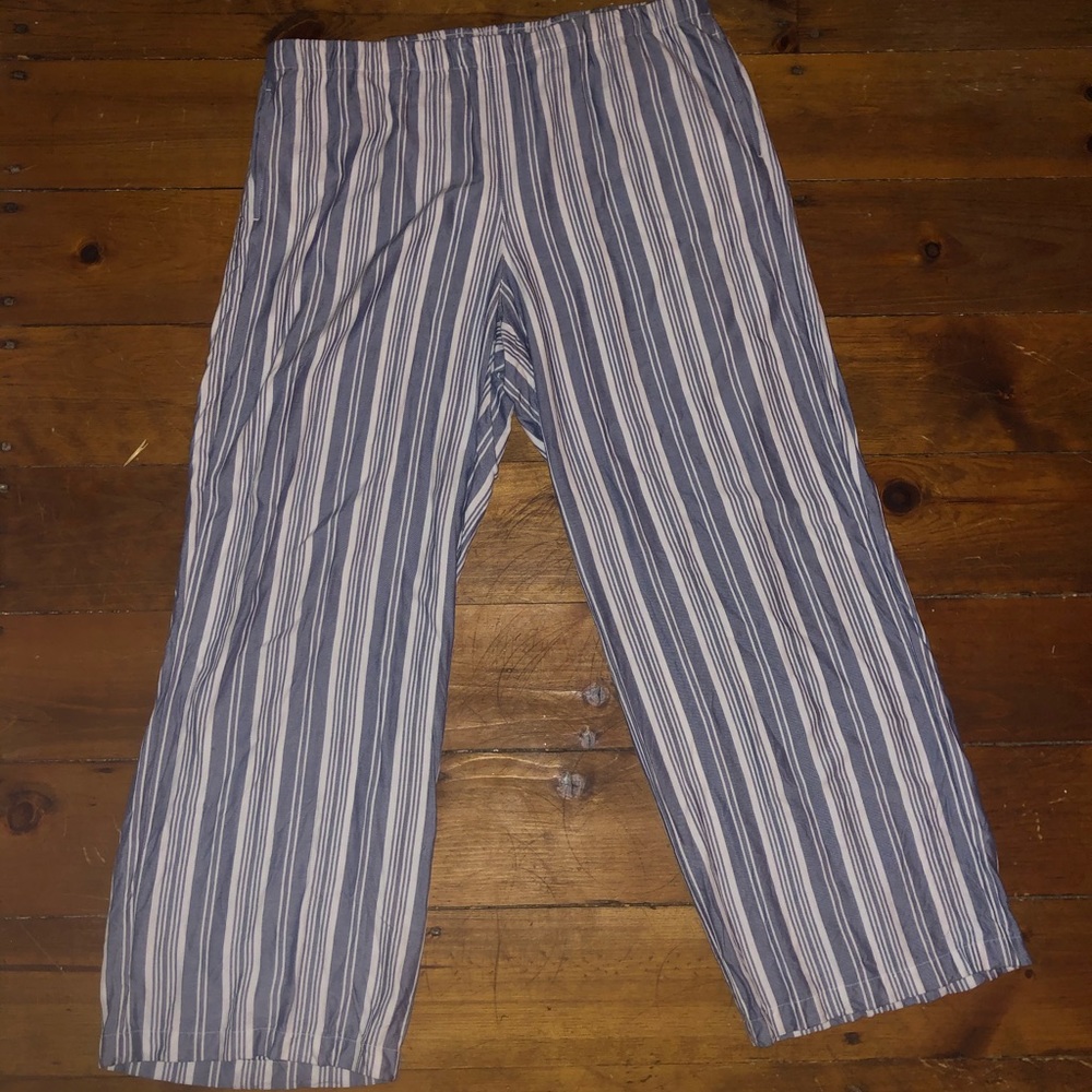 JJILL Wide Leg Neutral Striped Pant